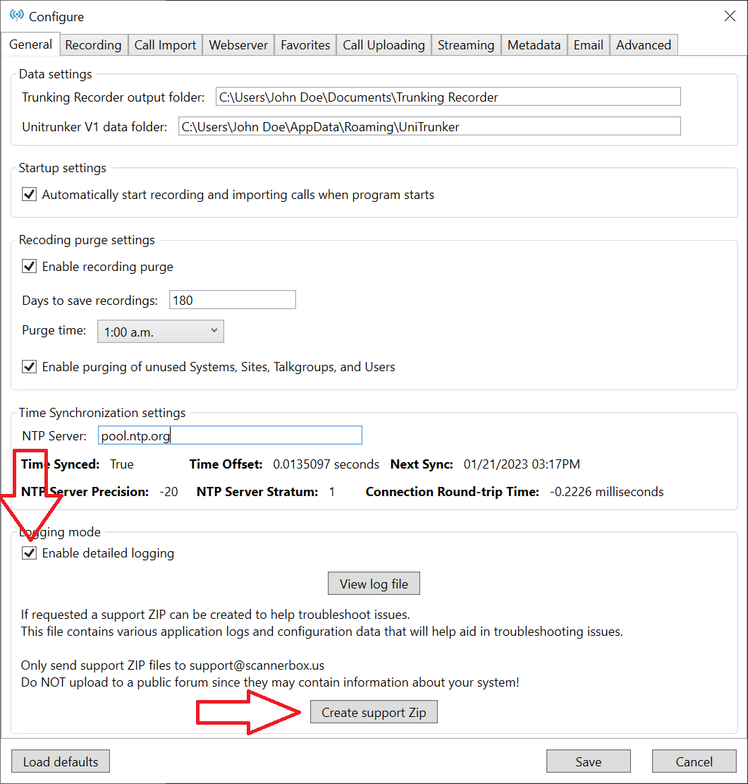 Detailed Logging enabled