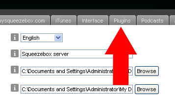 Plugins tab